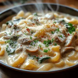 Indulging in a comforting plate of creamy mushroom spinach pasta is more than just a meal; it's an experience that brings warmth and satisfaction. The dish seamlessly marries the earthy richness of mushrooms with the vibrant, fresh flavors of spinach, all enveloped in a velvety cream sauce that clings perfectly to your favorite pasta. This recipe serves as a testament to the fact that comfort food can also be nutritious, making it an ideal choice for both casual dinners and special occasions.