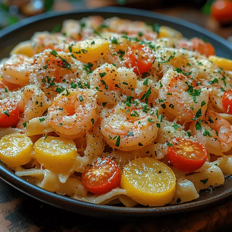 If you're looking for a dish that combines simplicity with sophistication, look no further than Zesty Lemon Butter Shrimp Pasta. This delightful recipe perfectly melds the bright, refreshing flavors of lemon and garlic with succulent shrimp, all enveloped in a rich, buttery sauce and served over al dente pasta. It’s a meal that not only transports you to sun-kissed shores but also promises to impress your family and friends with its vibrant presentation and exquisite taste.