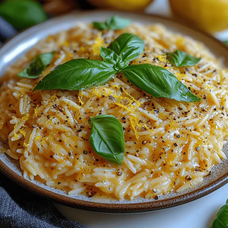 Lemony Bliss Orzo is a delightful and refreshing dish that brings a burst of flavor to your dining table. This vibrant pasta dish combines the delicate texture of orzo with the zesty brightness of lemon, making it a perfect choice for both casual meals and elegant gatherings. Its versatility allows it to serve as a main course or a side dish, appealing to a wide range of palates.