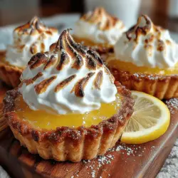Lemon meringue pie has long been celebrated as a classic dessert, known for its delightful combination of tart and sweet flavors. The sharpness of the lemon filling, enveloped by a fluffy, cloud-like meringue, creates a delightful taste experience that has made it a favorite among dessert lovers. In recent years, mini versions of this timeless treat have surged in popularity, offering not only a charming presentation but also the convenience of individual servings. These zesty mini lemon meringue pies are perfect for gatherings, allowing guests to enjoy a taste of this beloved dessert without the fuss of slicing.