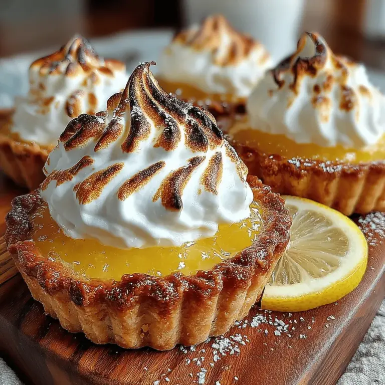 Lemon meringue pie has long been celebrated as a classic dessert, known for its delightful combination of tart and sweet flavors. The sharpness of the lemon filling, enveloped by a fluffy, cloud-like meringue, creates a delightful taste experience that has made it a favorite among dessert lovers. In recent years, mini versions of this timeless treat have surged in popularity, offering not only a charming presentation but also the convenience of individual servings. These zesty mini lemon meringue pies are perfect for gatherings, allowing guests to enjoy a taste of this beloved dessert without the fuss of slicing.