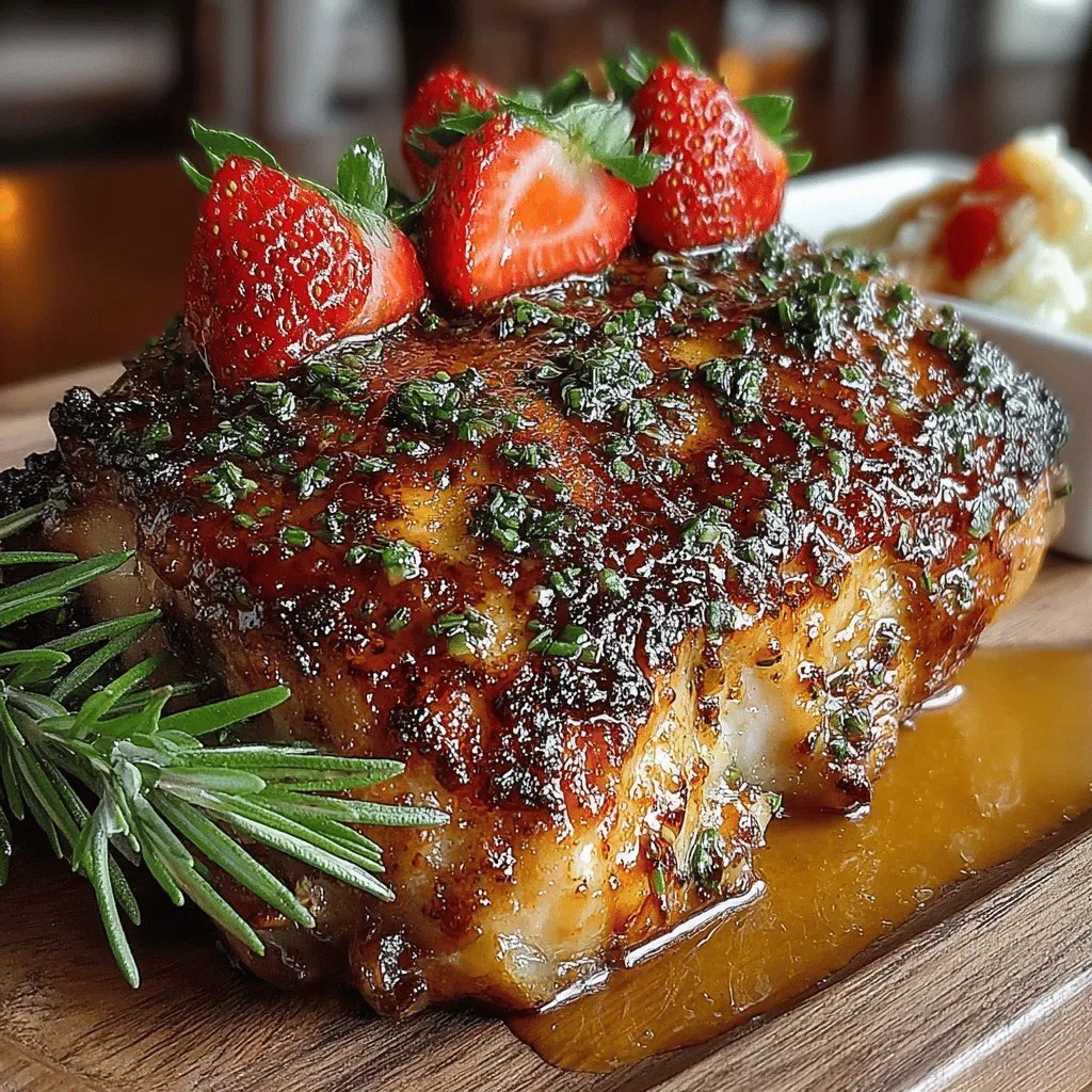 Indulging in a festive meal that combines both flavor and presentation is a culinary delight, and what better way to impress your guests than with a Strawberry Glazed Turkey Delight? This unique recipe elevates the traditional turkey with a sweet and tangy strawberry glaze that not only enhances the dish’s flavor but also makes it a stunning centerpiece for any occasion. Whether you are celebrating a holiday, hosting a family gathering, or simply wanting to try something new, this dish is sure to take your dining experience to the next level.