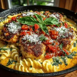 When it comes to quick and satisfying weeknight meals, few dishes can rival the Creamy Tomato Basil Chicken Skillet. This delectable one-pan wonder is a harmonious blend of tender chicken, rich cream, and the fresh, aromatic notes of basil and tomatoes. Not only does it promise a feast for the senses, but it also delivers a comforting warmth that makes it a favorite among families seeking a delicious yet uncomplicated dinner option.