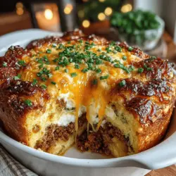 Breakfast is often heralded as the most important meal of the day, and what better way to start your morning than with a savory breakfast casserole that combines the flaky goodness of croissants with the heartiness of sausage and fresh spinach? This Savory Breakfast Croissant Casserole is not only delicious but also simple to make, making it an ideal choice for family gatherings, brunch parties, or even a cozy morning at home. With its rich flavors and satisfying textures, this dish is sure to become a favorite in your household.