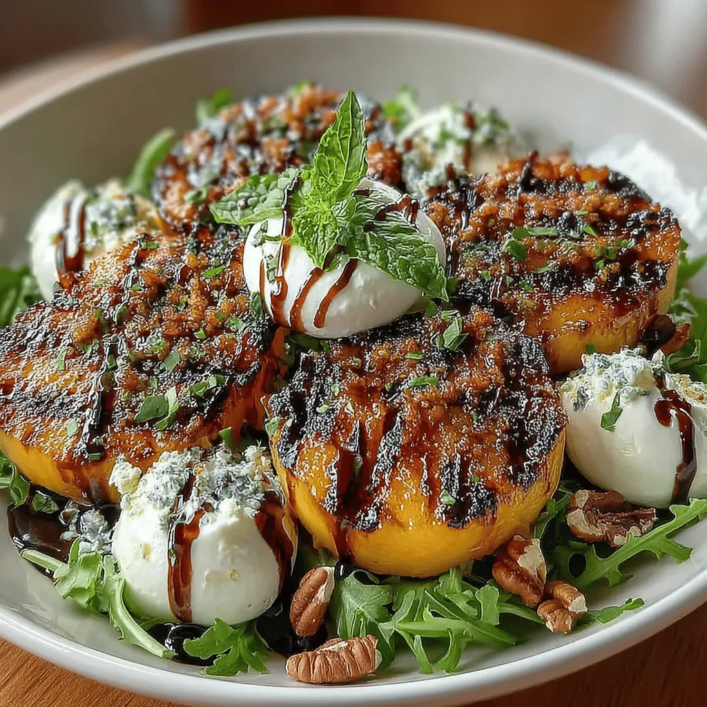To truly appreciate the Grilled Peach & Burrata Salad, it's essential to understand the role of each ingredient. From the ripe peaches to the creamy burrata, every element contributes to the dish’s overall appeal.