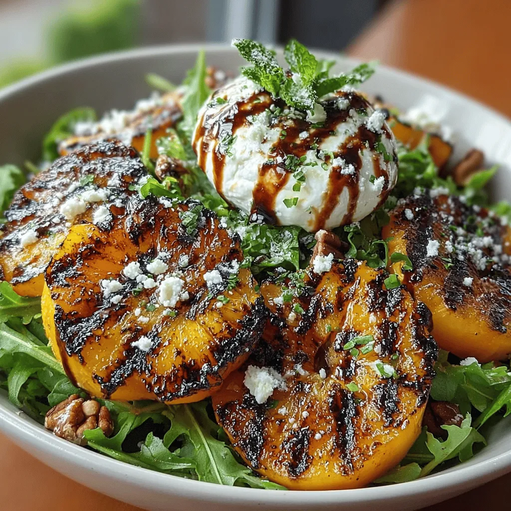 To truly appreciate the Grilled Peach & Burrata Salad, it's essential to understand the role of each ingredient. From the ripe peaches to the creamy burrata, every element contributes to the dish’s overall appeal.