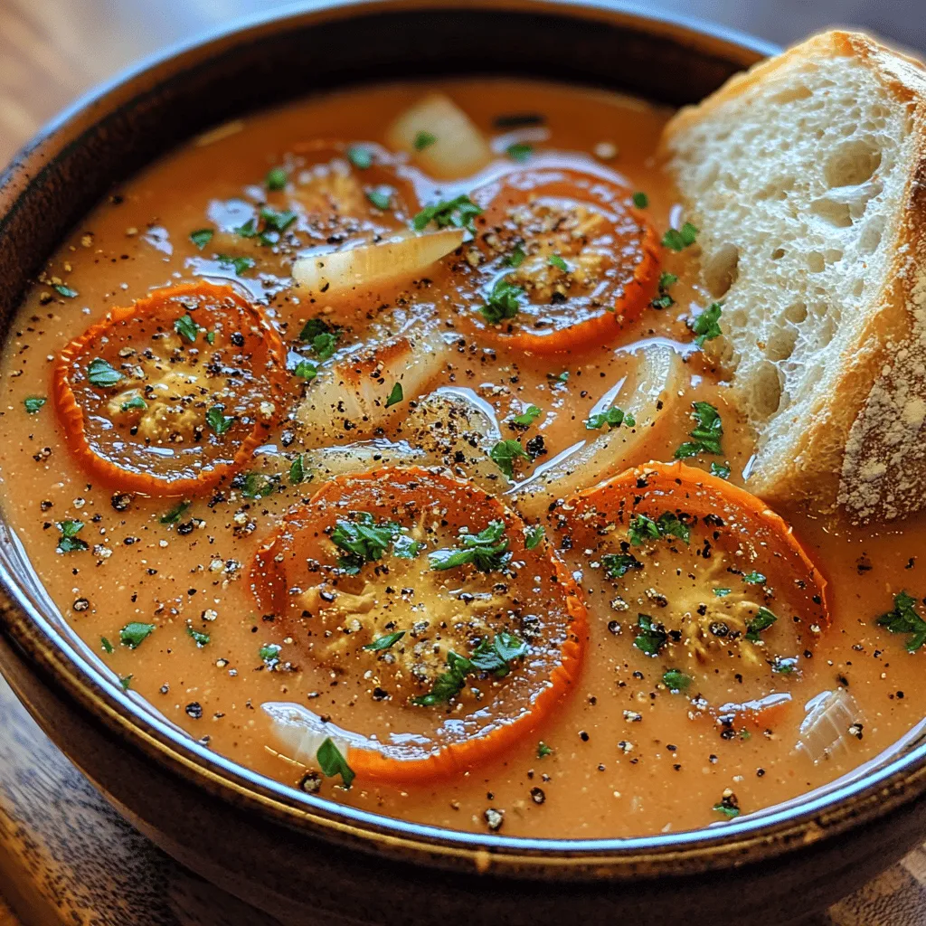 When the sun shines brightly on summer gardens, it brings forth an abundance of ripe, juicy tomatoes, the star ingredient of our featured recipe: Sun-Kissed Creamy Roasted Tomato Bisque. This comforting and flavorful soup not only warms the soul but also delights the palate with its rich, vibrant taste. Whether served as a cozy dinner option or an elegant starter for a special occasion, this bisque is a testament to the beauty of seasonal cooking.