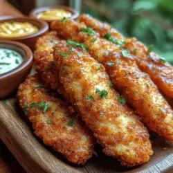 Crispy Cajun chicken strips are a delightful twist on a classic favorite, delivering a perfect combination of crunch, spice, and succulence. This dish not only appeals to lovers of fried chicken but also introduces a unique flavor profile that captures the essence of Cajun cuisine. The contrast between the crispy exterior and the tender, juicy interior makes these chicken strips a standout option for family meals, gatherings, or a satisfying snack.