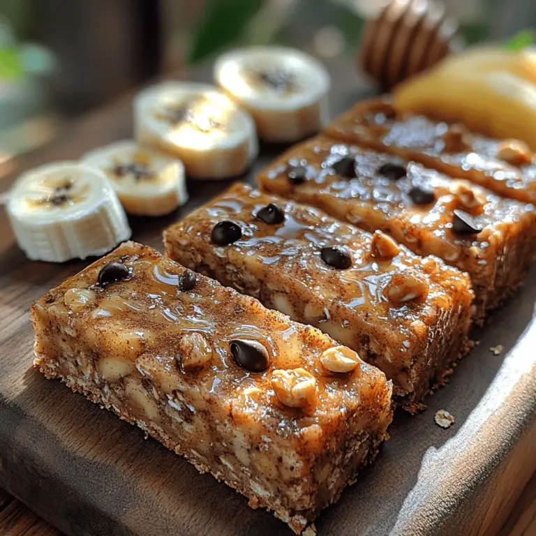 In the pursuit of healthier snacking options, the world of homemade treats offers a myriad of delightful possibilities. One standout recipe that combines nutrition, flavor, and simplicity is the Banana Bliss Oat Bars. These bars are a perfect embodiment of wholesome goodness, featuring the natural sweetness of ripe bananas, the heartiness of rolled oats, and the enriching qualities of nut butter. Whether you’re rushing out the door in the morning, looking for a nutritious pick-me-up after a workout, or craving a guilt-free dessert, these oat bars are designed to satisfy your cravings while keeping your health on track.