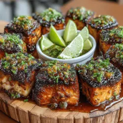 When it comes to vibrant and flavorful seafood dishes, Spicy Mango Glazed Salmon Bites stand out as a top contender. This delightful recipe brings together the rich, buttery texture of salmon with the sweet and tangy notes of ripe mango and a kick of Sriracha heat, making it an excellent choice for both casual weeknight dinners and festive gatherings. The contrast of flavors not only excites the palate but also delivers a visually appealing dish that can impress any guest.