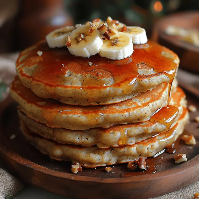 The primary ingredients in fluffy banana oatmeal pancakes include rolled oats, ripe bananas, eggs, milk (or a dairy-free alternative), baking powder, and a pinch of salt. Each of these components contributes to the overall taste, texture, and nutritional content of the dish.