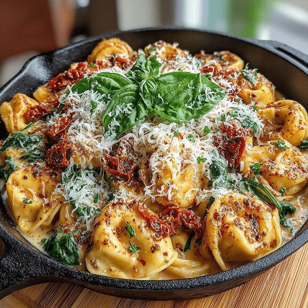 When the hustle and bustle of daily life leaves little time for elaborate cooking, a comforting and flavorful meal can be a true lifesaver. Enter the Tuscan Tortellini Skillet with Sun-Dried Tomatoes, a dish that not only satisfies the palate but also brings a touch of rustic Italian charm to your weeknight dinners. This easy-to-prepare recipe is perfect for busy families and those looking to impress guests without spending hours in the kitchen. With its vibrant blend of sun-dried tomatoes, aromatic garlic, and a creamy sauce, this skillet dish encapsulates the essence of Tuscan cuisine, making it a delightful addition to your culinary repertoire.