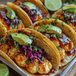 Imagine biting into a taco that is not only packed with flavor but also offers a satisfying crunch with every mouthful. Enter the Crispy BBQ Cauliflower Tacos – a vibrant and mouthwatering dish that has taken the culinary world by storm. These tacos are a delightful fusion of savory roasted cauliflower, coated in a crispy batter and slathered with rich BBQ sauce, perfectly complementing a variety of fresh toppings. Not only do they deliver on taste, but they also provide a healthier alternative to traditional meat-based tacos, making them an ideal choice for those looking to explore plant-based dining without sacrificing satisfaction.