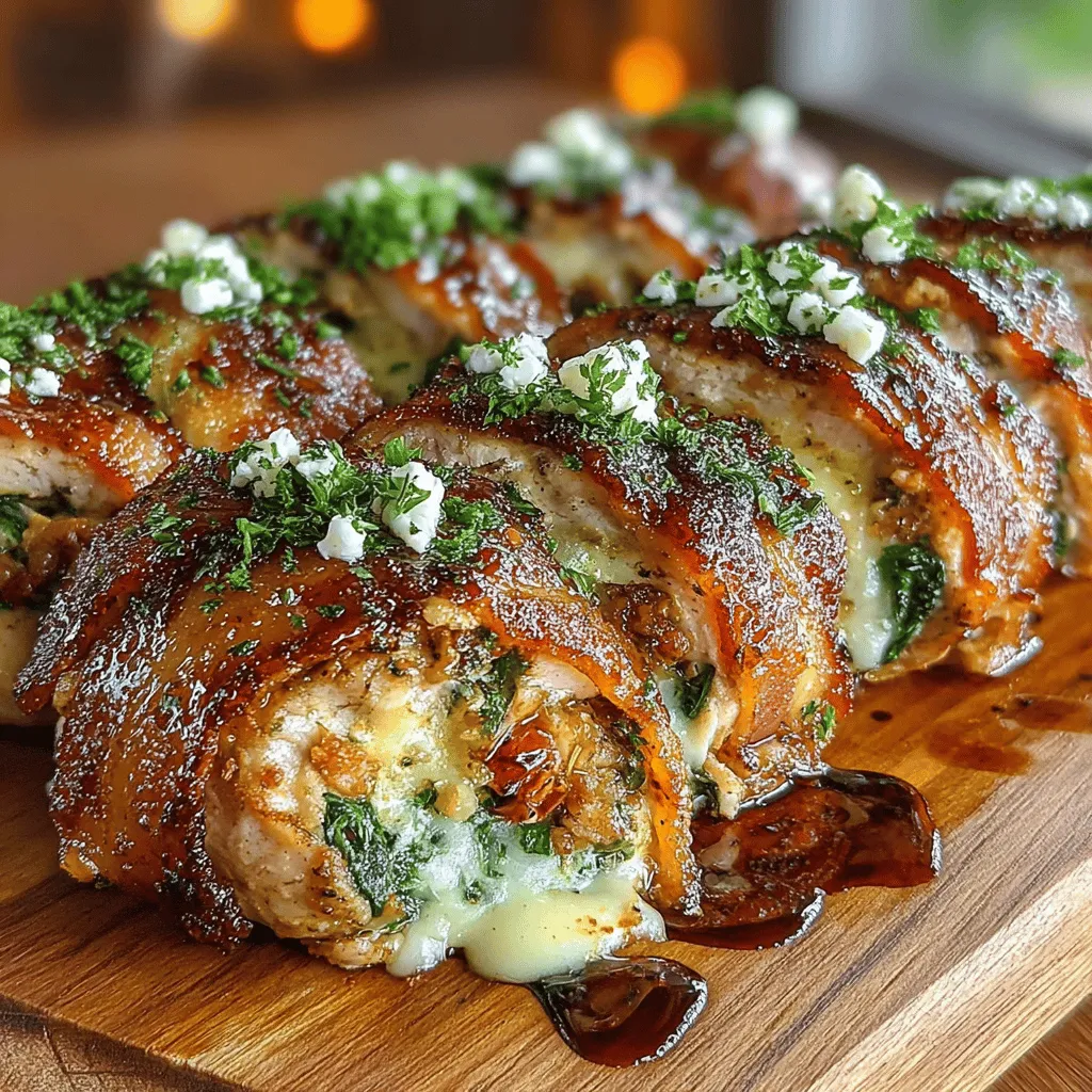 In the realm of comfort foods, few dishes can rival the savory indulgence of Bacon-Wrapped Stuffed Chicken with Mozzarella. This delightful recipe combines the succulent flavors of juicy chicken breasts with a rich and creamy mozzarella filling, all enveloped in crispy bacon. The result is a dish that is not only visually appealing but also packed with flavor, making it an excellent choice for family dinners, celebrations, or when you're simply looking to treat yourself to something extraordinary.