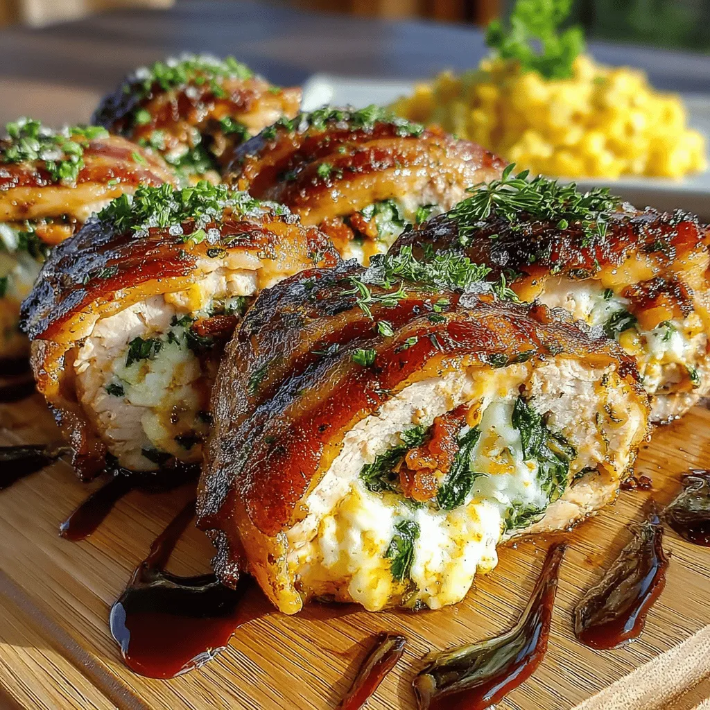 In the realm of comfort foods, few dishes can rival the savory indulgence of Bacon-Wrapped Stuffed Chicken with Mozzarella. This delightful recipe combines the succulent flavors of juicy chicken breasts with a rich and creamy mozzarella filling, all enveloped in crispy bacon. The result is a dish that is not only visually appealing but also packed with flavor, making it an excellent choice for family dinners, celebrations, or when you're simply looking to treat yourself to something extraordinary.