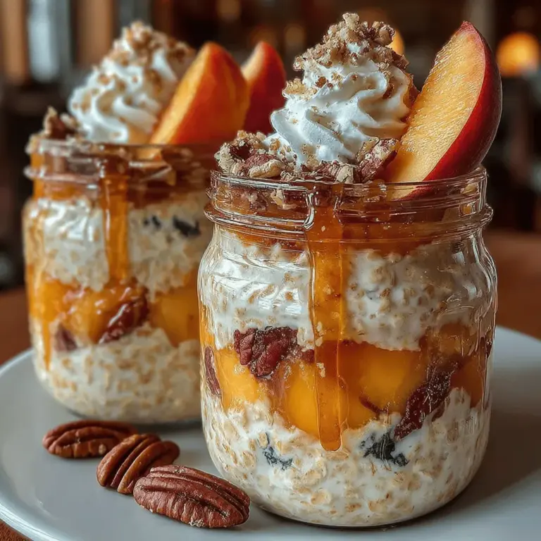 In today’s fast-paced world, finding a breakfast that is both nutritious and easy to prepare can be a challenge. Enter overnight oats—a game-changer in the realm of healthy eating. This method of preparing oats not only saves you time during the busy mornings but also provides a wholesome start to your day. Among the many variations of overnight oats, Peach Cobbler Overnight Oats stand out with their delightful flavor and comforting essence. This recipe is perfect for those who crave the sweet and juicy taste of fresh peaches combined with the warm spices reminiscent of traditional peach cobbler.