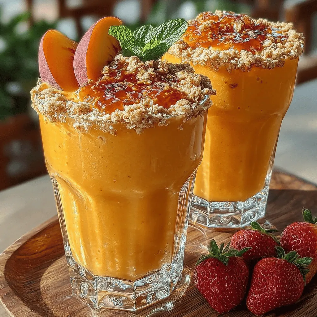 In recent years, smoothies have surged in popularity as a delicious and nutritious way to enjoy a quick meal or snack. With their vibrant colors and refreshing flavors, smoothies are not just a trend; they embody a lifestyle focused on health and wellness. Among the myriad of smoothie recipes available, the Summer Bliss Peach Cobbler Smoothie stands out as a quintessential summer treat. This delightful blend captures the essence of sun-ripened peaches and the comforting flavors of a classic peach cobbler, all while being a healthy option that can be enjoyed any time of the day.