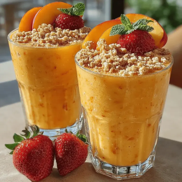 In recent years, smoothies have surged in popularity as a delicious and nutritious way to enjoy a quick meal or snack. With their vibrant colors and refreshing flavors, smoothies are not just a trend; they embody a lifestyle focused on health and wellness. Among the myriad of smoothie recipes available, the Summer Bliss Peach Cobbler Smoothie stands out as a quintessential summer treat. This delightful blend captures the essence of sun-ripened peaches and the comforting flavors of a classic peach cobbler, all while being a healthy option that can be enjoyed any time of the day.