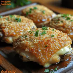 When it comes to comfort food that delights the senses, Garlic Parmesan Crusted Chicken Thighs stand out as a perennial favorite. This dish combines the succulent richness of chicken thighs with a deliciously crispy coating that is bursting with flavor. The combination of garlic and Parmesan creates an aromatic experience that elevates the dish beyond the ordinary. Whether you're preparing a weeknight dinner or hosting a gathering, this recipe promises to impress your family and friends with its bold flavors and satisfying textures.