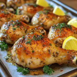 To start preparing your Zesty Lemon Herb Roasted Chicken Drumsticks, the first step is to create a vibrant marinade that will infuse the chicken with flavor. In a large mixing bowl, combine the following ingredients:
