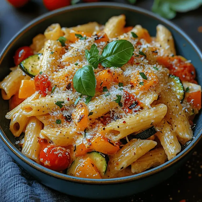 Pasta dishes are universally loved for their comforting nature and remarkable versatility. They serve as a blank canvas that can be adapted to suit a variety of tastes and dietary preferences. Among the myriad of pasta recipes available, Creamy Roasted Veggie Pasta stands out as a wholesome and satisfying option. This dish not only delivers on flavor but also showcases a medley of vibrant vegetables, making it a nourishing choice that excites the palate. With its rich creaminess complemented by the natural sweetness of roasted vegetables, this pasta dish strikes a perfect balance between indulgence and healthfulness.