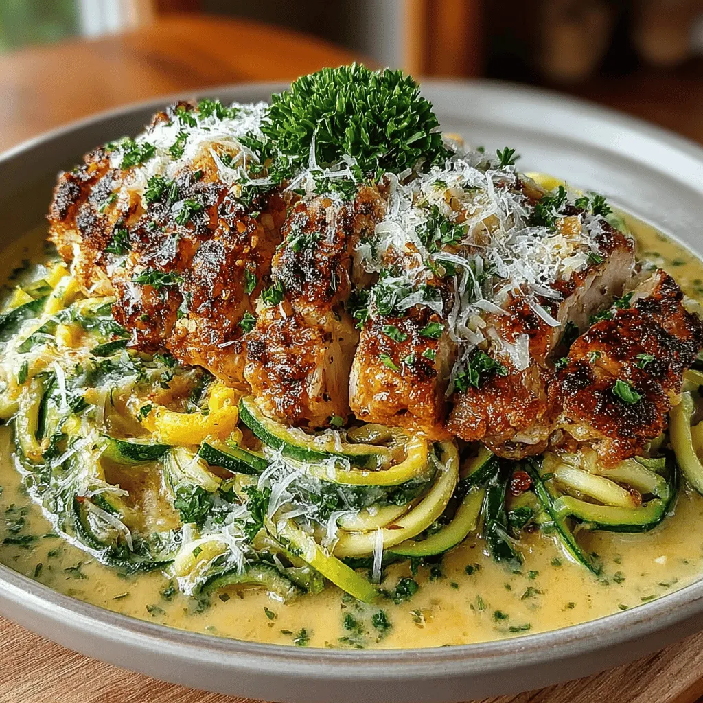 Are you looking for a dish that perfectly balances indulgence and health? Look no further than Creamy Lemon Garlic Chicken with Zucchini Noodles. This tantalizing recipe combines succulent chicken breasts with a rich, creamy lemon garlic sauce, all served over fresh and vibrant zucchini noodles. The result is a meal that is not only satisfying but also light and refreshing, making it an excellent choice for any occasion.