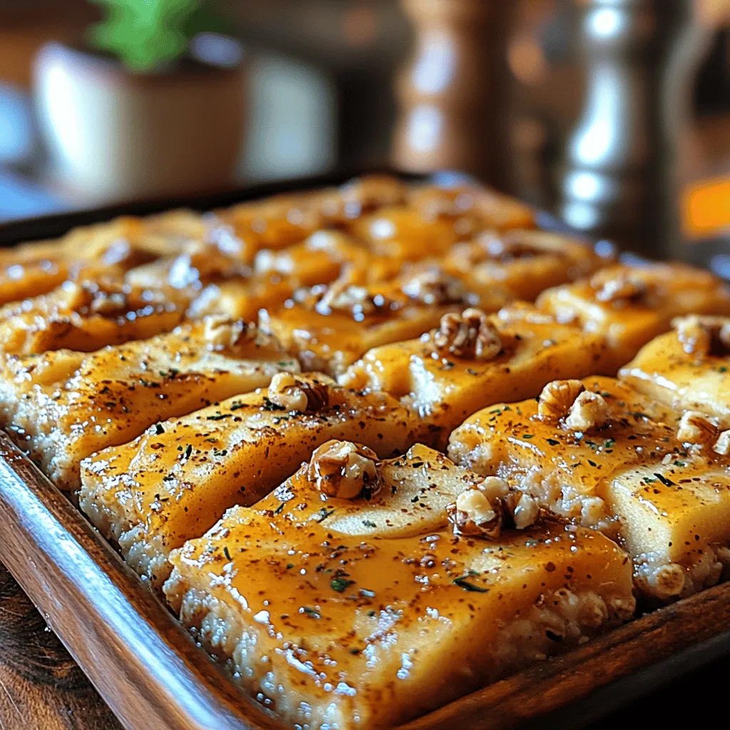 Sweet Apple Oatmeal Squares are a delightful and nutritious treat that seamlessly fits into any meal of the day. Whether enjoyed as a hearty breakfast, a satisfying snack, or a wholesome dessert, these squares blend the wholesome goodness of oats with the natural sweetness of fresh apples and a hint of maple syrup. The result is a versatile dish that appeals to both adults and children alike. This recipe is not only easy to make but also serves as an excellent option for meal prep, ensuring you always have a healthy treat on hand to share with friends or family.