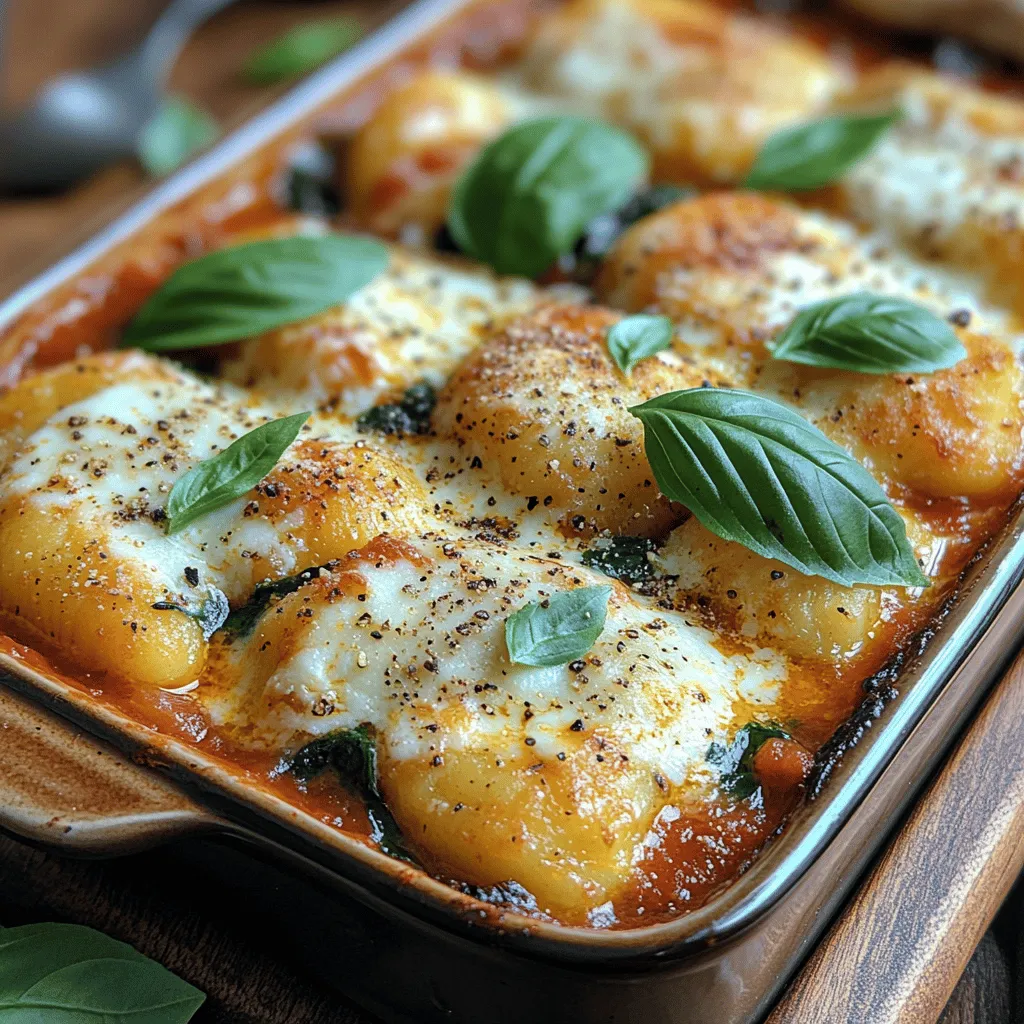 If you’re searching for a comforting dish that boasts rich flavors and a satisfying texture, look no further than Cheesy Bliss Baked Gnocchi. This recipe is a harmonious blend of pillowy gnocchi enveloped in a luscious marinara sauce, enhanced with a medley of cheeses that melt beautifully in the oven. Topped with fresh spinach and aromatic garlic, this dish is perfect for family dinners or gatherings with friends. Not only is it easy to prepare, but it also delivers an explosion of flavors that will delight your taste buds and warm your heart.