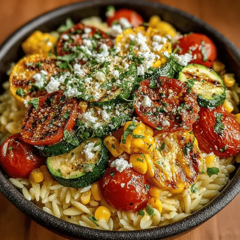 As the summer sun shines brightly, it beckons us to embrace lighter, fresher meals that reflect the vibrant flavors of the season. One dish that truly captures this essence is the Sunny Harvest Orzo Salad. This delightful recipe is a colorful tapestry of fresh vegetables, hearty orzo pasta, and a zesty dressing that combines to create a dish that is as nutritious as it is appealing. Perfect for family gatherings, picnics in the park, or a simple weeknight dinner, the Sunny Harvest Orzo Salad brings a taste of summer to your table, making it a must-try for any home cook looking to celebrate the season.
