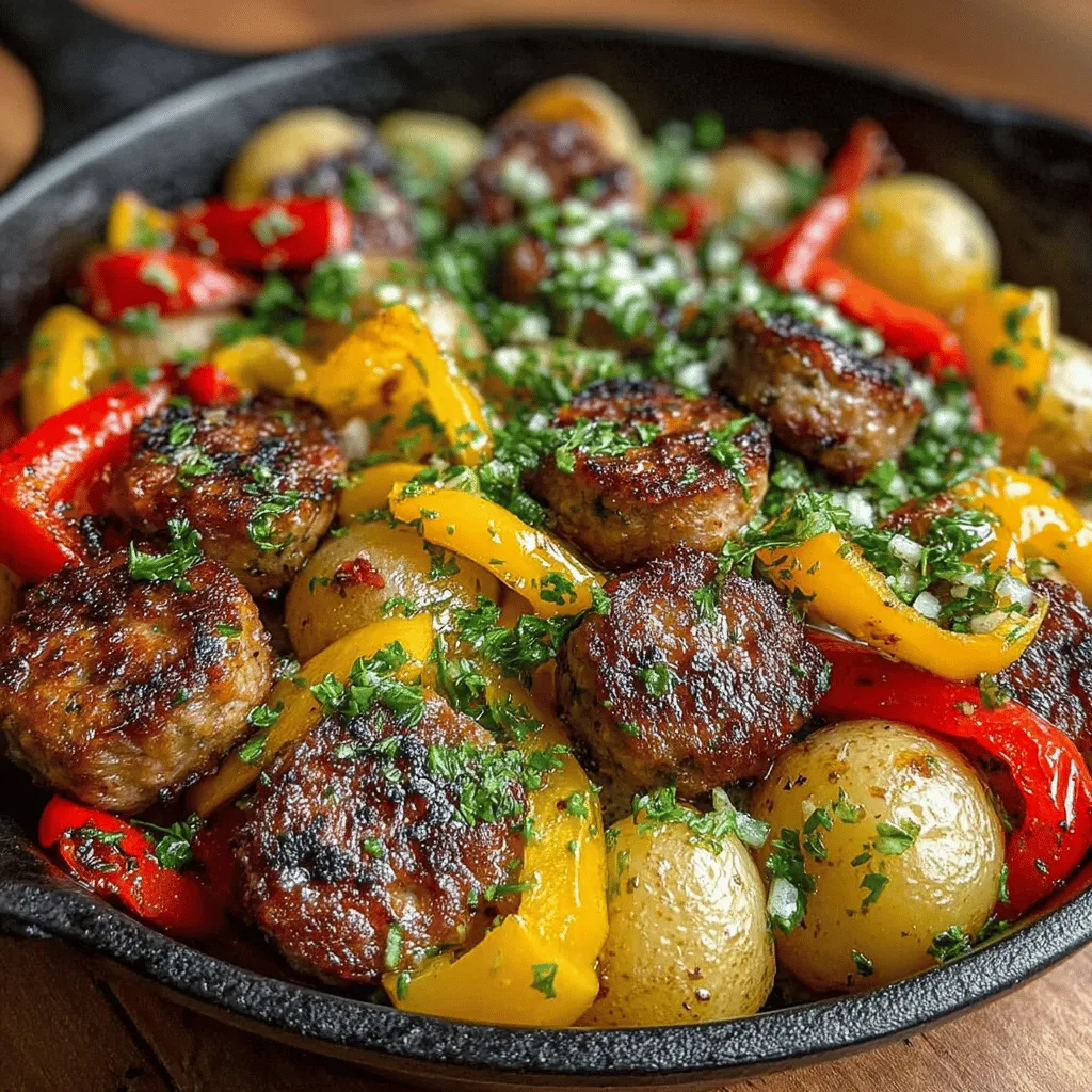 In the realm of home cooking, few dishes capture the essence of comfort and convenience quite like One-Pan Sausage & Peppers Delight. This recipe is not just a meal; it’s an experience that brings together the heartiness of Italian sausage, the sweetness of bell peppers, and the earthiness of baby potatoes—all harmoniously cooked in a single pan. The appeal of this dish lies in its simplicity and robust flavor profile, making it a favorite among busy families and culinary enthusiasts alike.