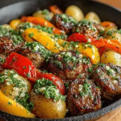 In the realm of home cooking, few dishes capture the essence of comfort and convenience quite like One-Pan Sausage & Peppers Delight. This recipe is not just a meal; it’s an experience that brings together the heartiness of Italian sausage, the sweetness of bell peppers, and the earthiness of baby potatoes—all harmoniously cooked in a single pan. The appeal of this dish lies in its simplicity and robust flavor profile, making it a favorite among busy families and culinary enthusiasts alike.