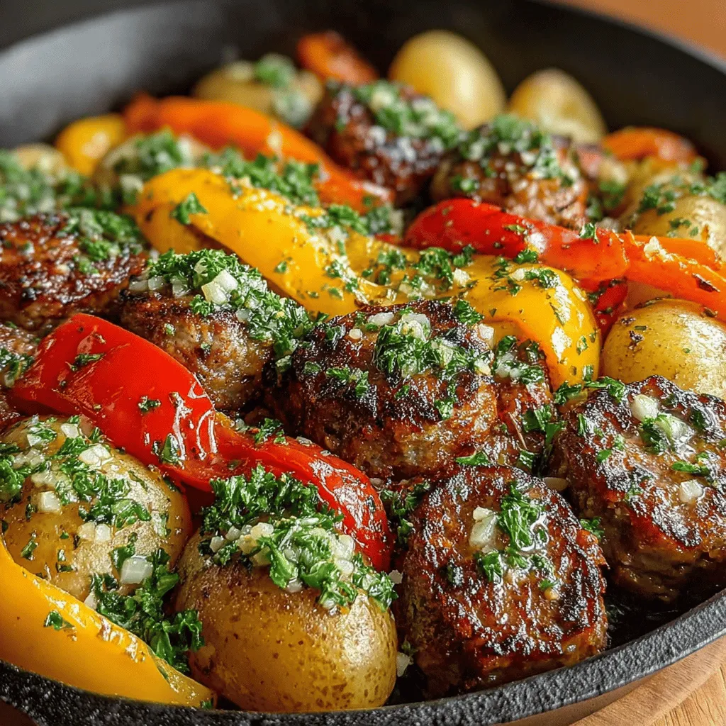 In the realm of home cooking, few dishes capture the essence of comfort and convenience quite like One-Pan Sausage & Peppers Delight. This recipe is not just a meal; it’s an experience that brings together the heartiness of Italian sausage, the sweetness of bell peppers, and the earthiness of baby potatoes—all harmoniously cooked in a single pan. The appeal of this dish lies in its simplicity and robust flavor profile, making it a favorite among busy families and culinary enthusiasts alike.