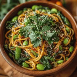 When it comes to quick, nutritious meals, Zesty Lemon Garlic Edamame Noodle Bowls stand out as a delightful option that combines vibrant flavors with wholesome ingredients. This dish brings together the earthy taste of soba noodles, the bright zest of lemon, and the savory punch of garlic, creating a perfect harmony of taste and health benefits. Not only is this recipe refreshingly delicious, but it also caters to various dietary preferences, making it a versatile choice for anyone seeking a satisfying meal.