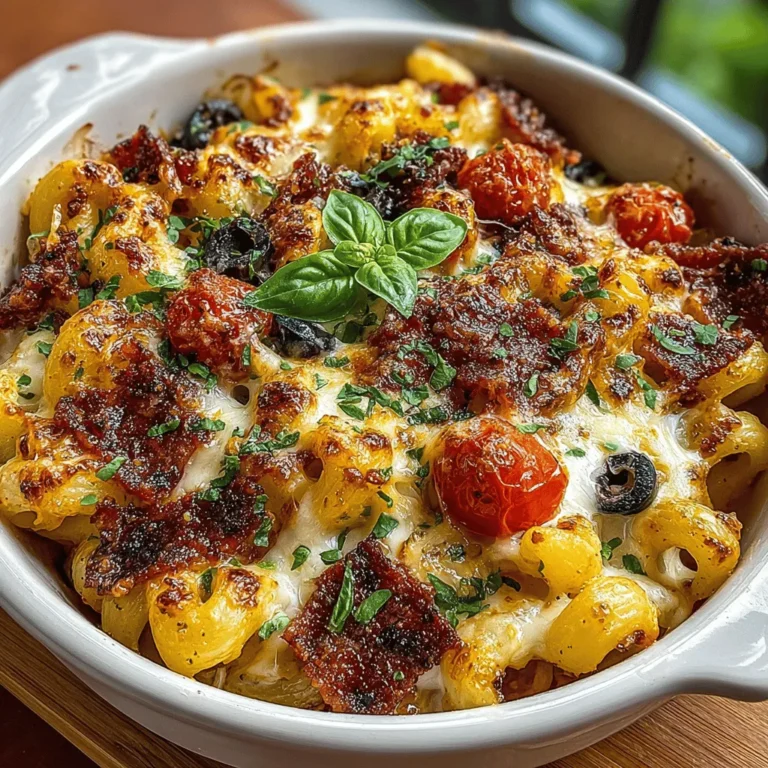 The combination of charcuterie and pasta may initially seem unconventional, yet it brings together the best of both worlds. Charcuterie boards have surged in popularity, showcasing an array of cured meats, cheeses, and accompaniments that tantalize the taste buds. By incorporating these elements into a baked pasta dish, you not only elevate traditional pasta but also create a unique dining experience. The melding of flavors and textures in this recipe is bound to impress your guests and leave them asking for seconds.
