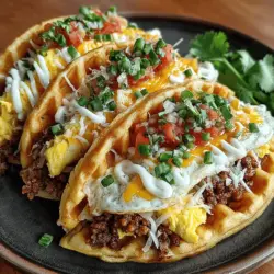 Mini Sausage and Egg Waffle Tacos Recipe