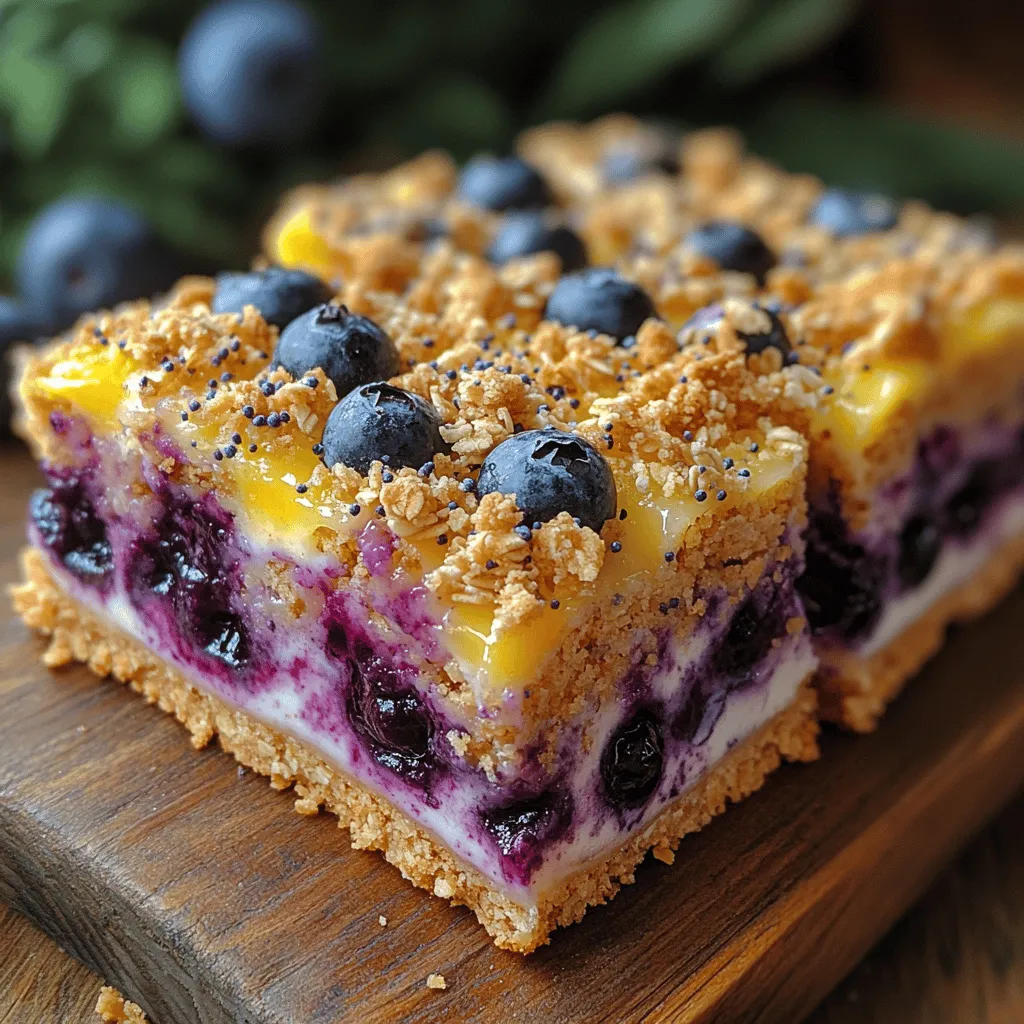 The flavor profile of Zesty Lemon Blueberry Dream Bars is a harmonious combination of tartness and sweetness. The bright, tangy notes of fresh lemon zest beautifully complement the natural sweetness of blueberries, creating a dessert that is both invigorating and satisfying. Each bite is a burst of flavor that tantalizes the palate, making these bars an unforgettable addition to any dessert table.