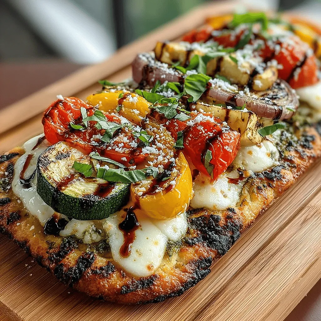 Grilled Veggie and Pesto Flatbread is a culinary gem that captures the essence of summer in every bite. It combines the rich, earthy flavors of seasonal vegetables with the aromatic zest of fresh basil pesto, making it a standout dish for various occasions. Whether you’re looking for a light lunch, a quick dinner, or a delightful appetizer for your next gathering, this recipe is designed to impress without overwhelming your schedule. Easy to prepare and highly adaptable, it offers a canvas for creativity while ensuring a healthy and satisfying meal for you and your loved ones.