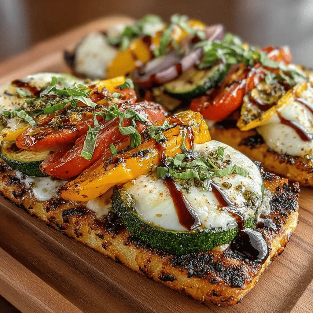 Grilled Veggie and Pesto Flatbread is a culinary gem that captures the essence of summer in every bite. It combines the rich, earthy flavors of seasonal vegetables with the aromatic zest of fresh basil pesto, making it a standout dish for various occasions. Whether you’re looking for a light lunch, a quick dinner, or a delightful appetizer for your next gathering, this recipe is designed to impress without overwhelming your schedule. Easy to prepare and highly adaptable, it offers a canvas for creativity while ensuring a healthy and satisfying meal for you and your loved ones.