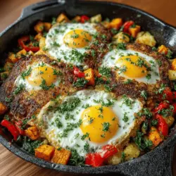 Zesty Zucchini & Sweet Potato Hash with Eggs