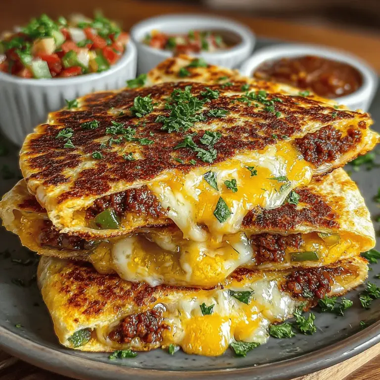 When it comes to breakfast or brunch, finding a dish that is both satisfying and easy to prepare can be a challenge. Enter the Spicy Sunrise Green Chili Quesadilla—a delightful fusion of flavors that brings together the richness of chorizo, the freshness of vegetables, and the creaminess of melted cheese. This dish is not just a meal; it’s an experience that awakens the senses and sets a vibrant tone for the day ahead.