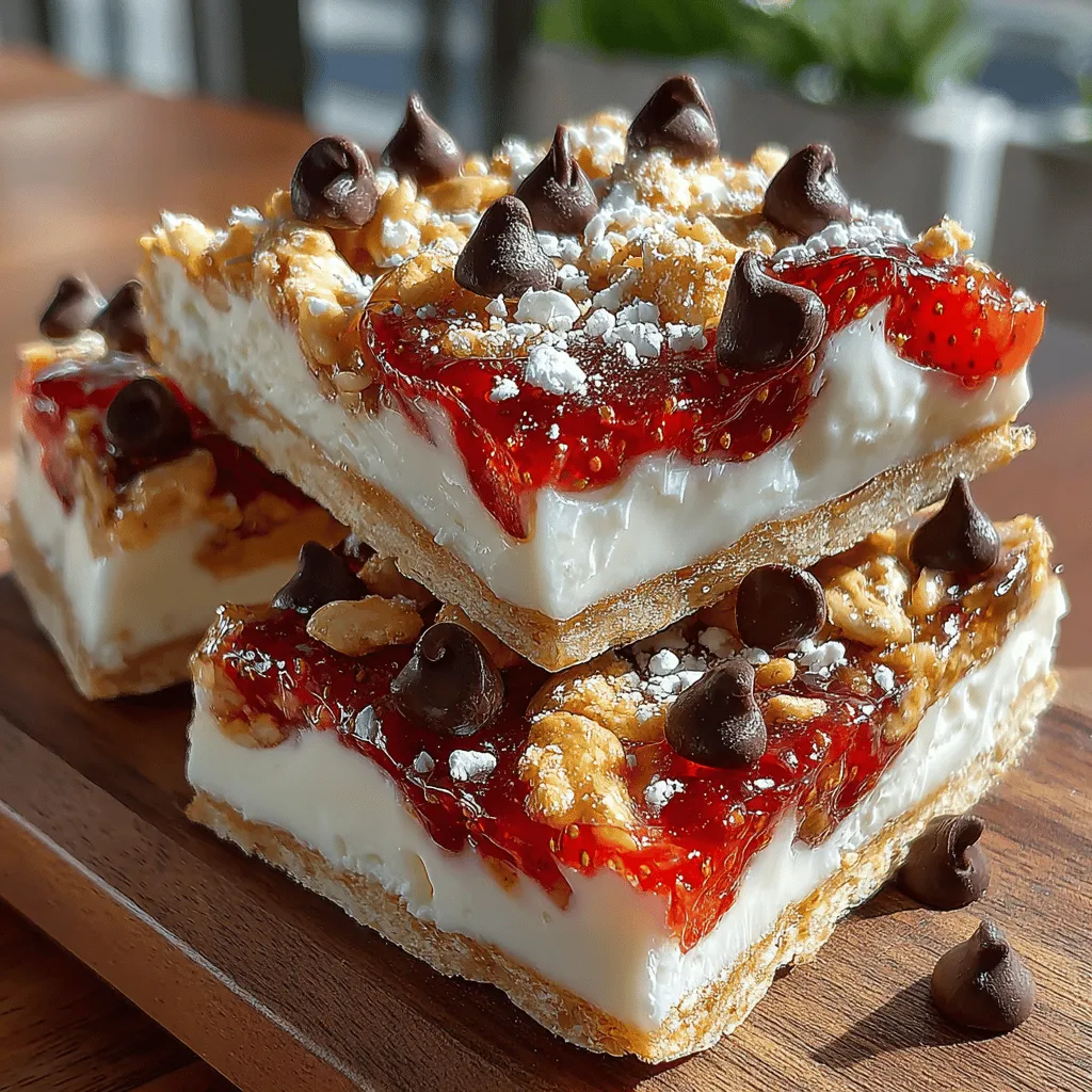 If you're looking for a delightful treat that satisfies your sweet tooth while still being healthy, the Strawberry Swirl Pretzel Yogurt Bark is a perfect choice. This recipe combines creamy Greek yogurt, luscious strawberry compote, crunchy pretzels, and optional mini chocolate chips to create a deliciously unique snack. The contrast of flavors and textures makes it an appealing option for anyone, whether you’re in the mood for a light dessert, a nutritious snack, or a refreshing summer treat.
