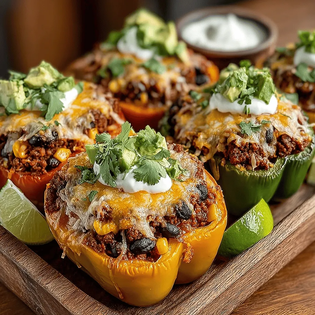 If you're looking for a dish that bursts with flavor and offers a vibrant presentation, look no further than Fiesta Taco-Stuffed Bell Peppers. This delightful recipe combines the beloved elements of tacos with the wholesome goodness of bell peppers, creating a meal that's not only visually appealing but also packed with nutrition. Filled with savory ingredients and topped with melted cheese, these stuffed peppers are sure to impress at any dinner table.