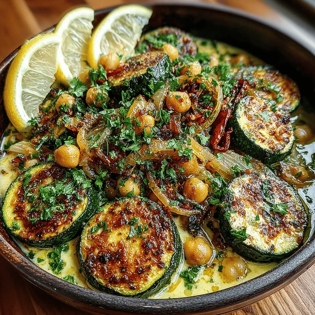 In the world of quick and satisfying meals, the Creamy Garlic Chickpea Zucchini Skillet stands out as a vibrant dish that combines delightful flavors with nutritional benefits. This recipe brings together hearty chickpeas and tender zucchini, creating a comforting yet healthy option that is perfect for busy weeknight dinners. Its creamy garlic sauce envelops the vegetables and legumes, resulting in a dish that not only pleases the palate but also fuels the body with essential nutrients.