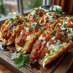 Mini Buffalo Chicken Waffle Tacos