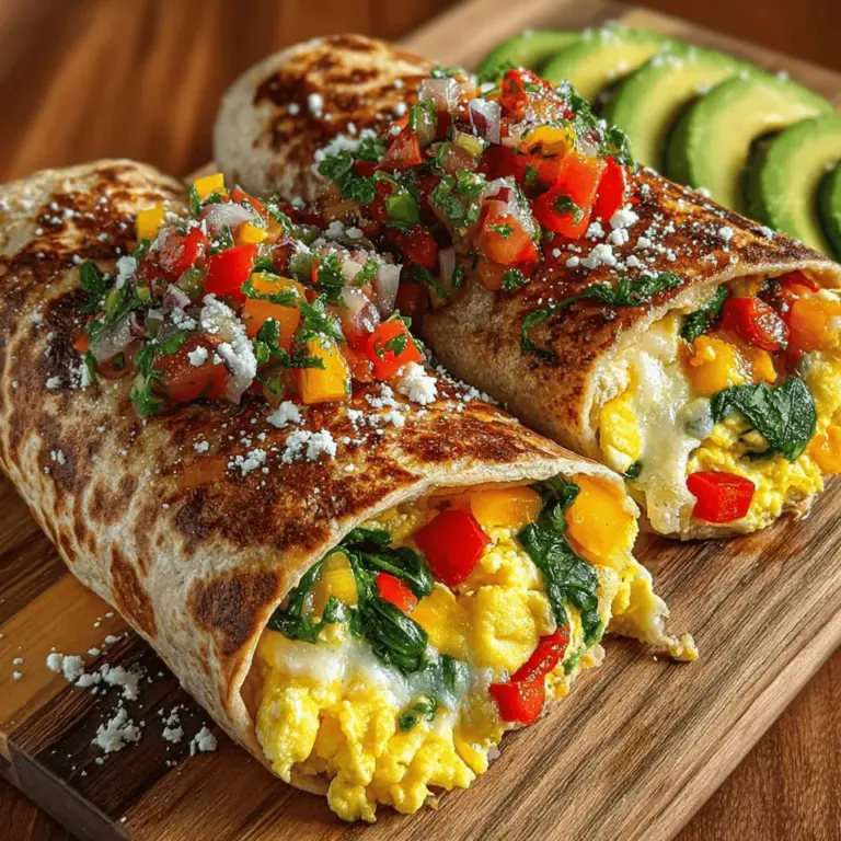 Eggs are the heart of any good wrap, and their inclusion in Veggie Egg Wraps is vital for several reasons. As one of the most versatile ingredients, eggs serve as a significant source of high-quality protein, making them a staple in a balanced diet. Each egg contains about 6 grams of protein, alongside essential vitamins and minerals such as B12, riboflavin, and selenium. Furthermore, they contain choline, which is crucial for brain health and development.