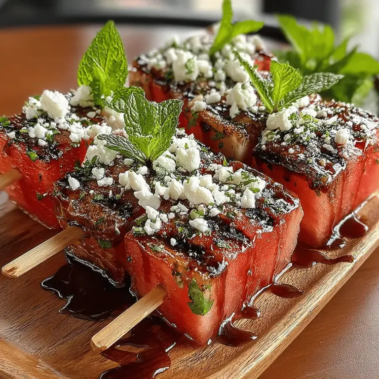 As summer approaches, the quest for light, refreshing dishes becomes paramount, especially for outdoor gatherings and barbecues. One standout recipe that embodies the essence of summer is grilled watermelon feta skewers. This unique dish artfully balances the sweetness of juicy watermelon with the saltiness of creamy feta cheese, resulting in a flavor profile that's both intriguing and delightful. Perfect for serving as a light appetizer or a stunning side dish, these skewers not only impress with their vibrant colors but also provide a refreshing contrast to heavier barbecue fare.