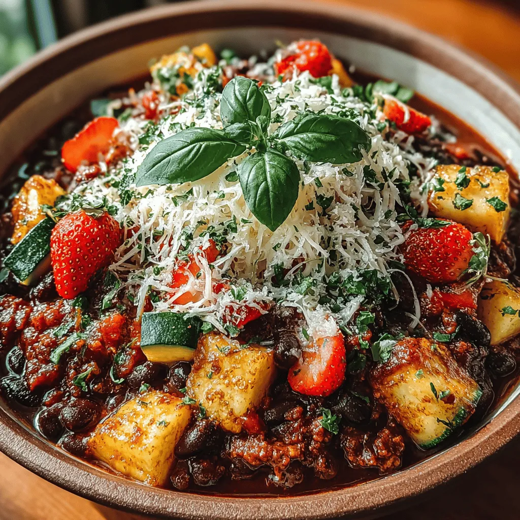 Fruity Fiesta Chili is an innovative twist on a classic dish that has captured the hearts and taste buds of families and health-conscious individuals alike. This vibrant chili marries the traditional richness of beans and spices with the unexpected sweetness of fresh fruits, creating a unique flavor profile that stands out in the crowded world of chili recipes. The concept of adding fruits to chili might seem unconventional, but it opens up a world of culinary possibilities, making this dish not only delicious but also visually appealing.