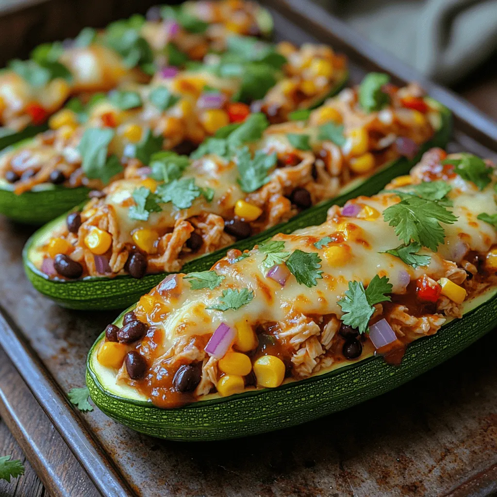 In the realm of healthy and satisfying meals, BBQ Chicken Zucchini Boats stand out as a modern twist on traditional barbecue dishes. This recipe offers a delightful combination of tender zucchini filled with shredded chicken, vibrant vegetables, and a tangy barbecue sauce, creating a dish that is not only delicious but also visually appealing. Whether you're preparing a quick weeknight dinner for the family or looking to impress guests at your next gathering, BBQ Chicken Zucchini Boats provide a fun and flavorful option that caters to various tastes and dietary needs.