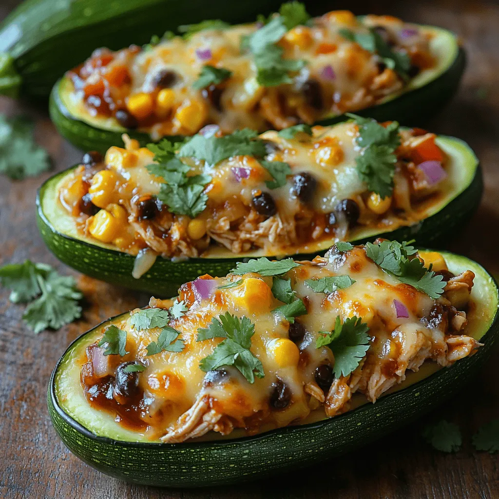 In the realm of healthy and satisfying meals, BBQ Chicken Zucchini Boats stand out as a modern twist on traditional barbecue dishes. This recipe offers a delightful combination of tender zucchini filled with shredded chicken, vibrant vegetables, and a tangy barbecue sauce, creating a dish that is not only delicious but also visually appealing. Whether you're preparing a quick weeknight dinner for the family or looking to impress guests at your next gathering, BBQ Chicken Zucchini Boats provide a fun and flavorful option that caters to various tastes and dietary needs.