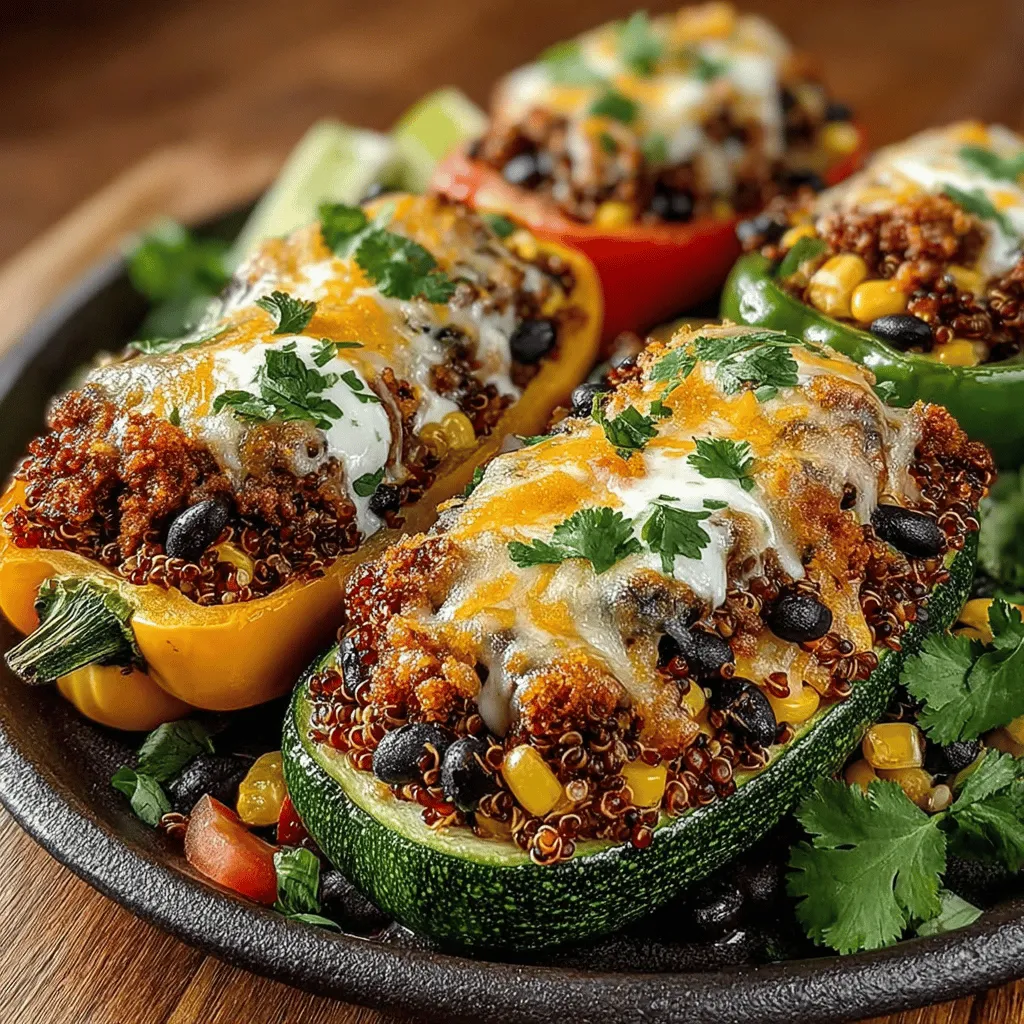 Stuffed zucchini bell peppers are not just a feast for the eyes; they are a delicious and nutritious meal option that can elevate any dining experience. This vibrant dish combines the rich flavors of fresh vegetables with wholesome grains and legumes, making it an ideal choice for anyone seeking a healthy, vegetarian-friendly recipe. With their colorful presentation and hearty filling, stuffed zucchini bell peppers are perfect for family dinners, meal prep, or even special occasions.